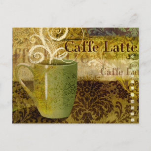 Kaffe Latte Vykort
