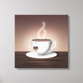 Kaffe, latte Wall Art Canvastryck