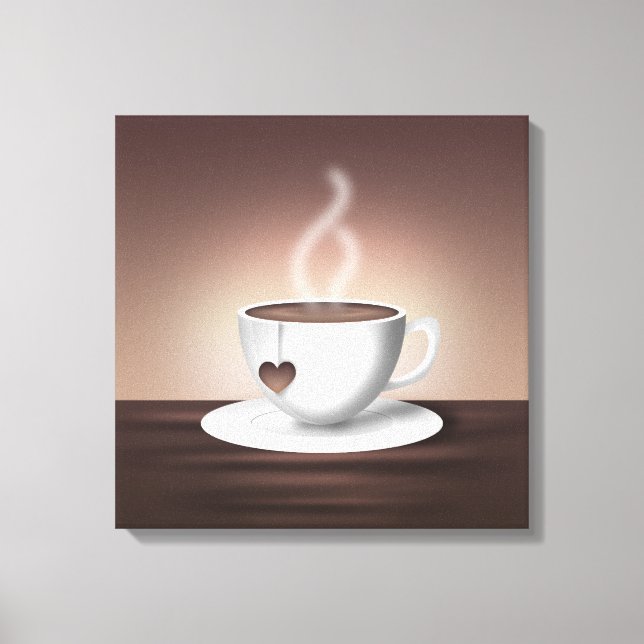 Kaffe, latte Wall Art Canvastryck (Framsida)