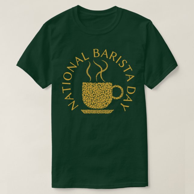 Kaffe Lifer för nationaldagen Barista T Shirt (Design framsida)