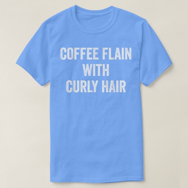 Kaffe-lin med lätt hårfin kaffe t shirt (Design framsida)
