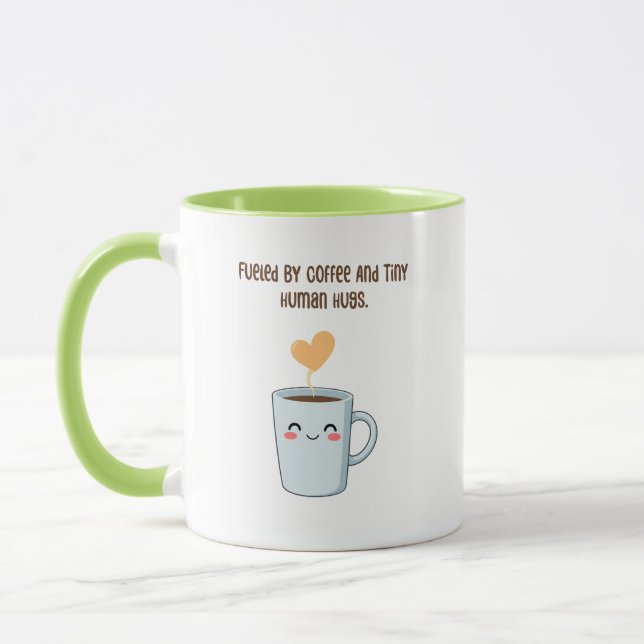 Kaffe Liten Mänsklig Kram Utbildare Bränsle Mugg (Vänster)