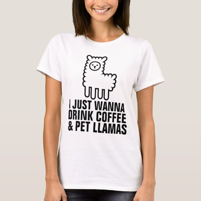 KAFFE & LLAMAS T-Shirts (Framsida)