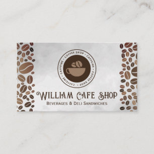 Kaffe-Logotyp Kaffesbröd Visitkort