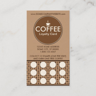 kaffe-lojalitet frimärke-kort lojalitetskort