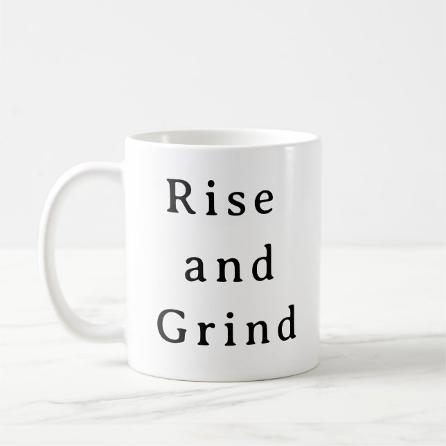 Kaffe Lovers Mug - Stiga upp och grindmotivation M Kaffemugg (Vänster)