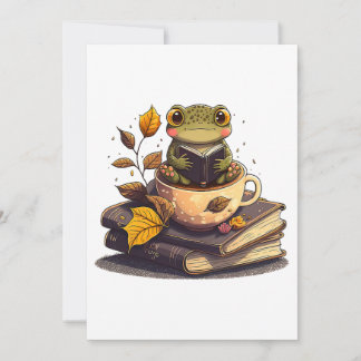 Kaffe-loving Grodläsning Bokar Julkort