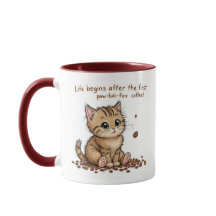 Kaffe-Loving Kitten Mugg