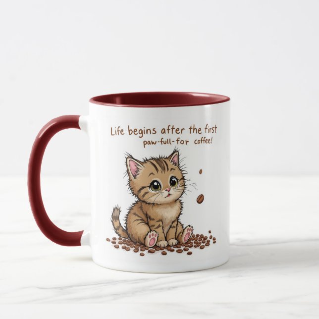 Kaffe-Loving Kitten Mugg (Vänster)