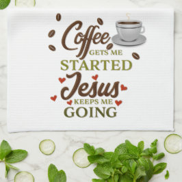 Kaffe, ludd kökshandduk