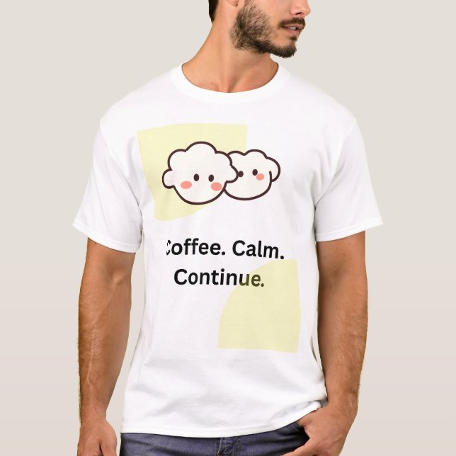 kaffe lugn söt t-shirt  (Framsida)