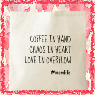 Kaffe Mamma Söt Mamma Trendig Morsdag Present Tygkasse