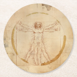 Kaffe Man Underlägg Papper Rund