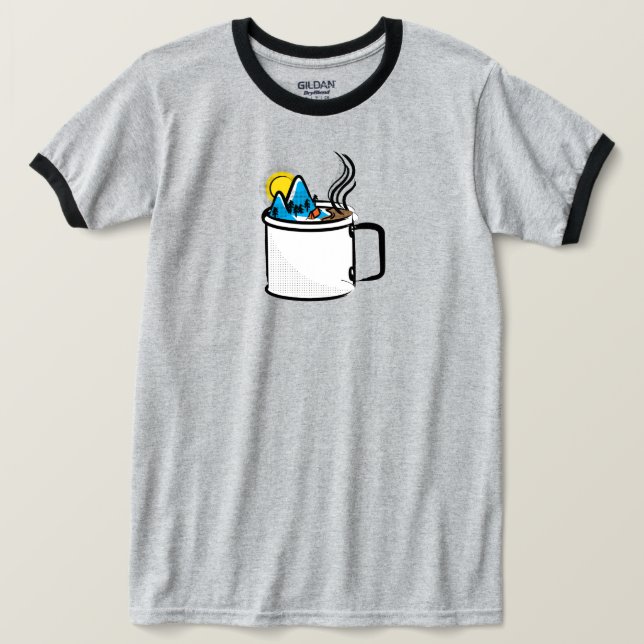 Kaffe-Manar-T-Shirt T Shirt (Design framsida)