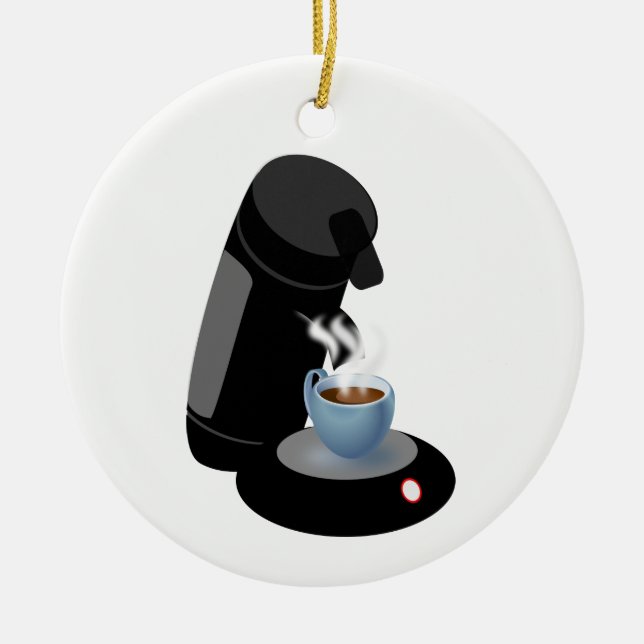 Kaffe Maskin Julgransprydnad Keramik (Framsidan)