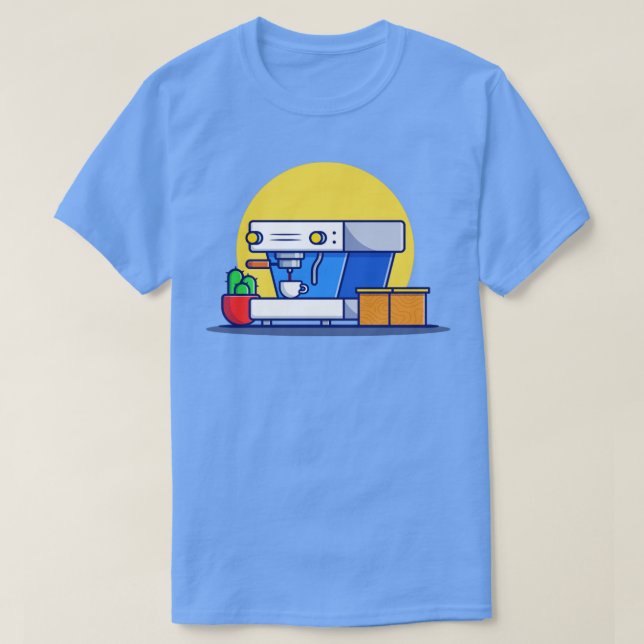 Kaffe Maskin Pod Kopp, aktuarier och lådor T Shirt (Design framsida)