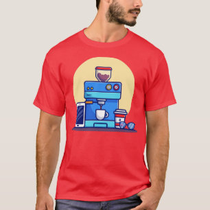 Kaffe Maskin Pod Kopp Mugg Mobil och eyeglass T Shirt