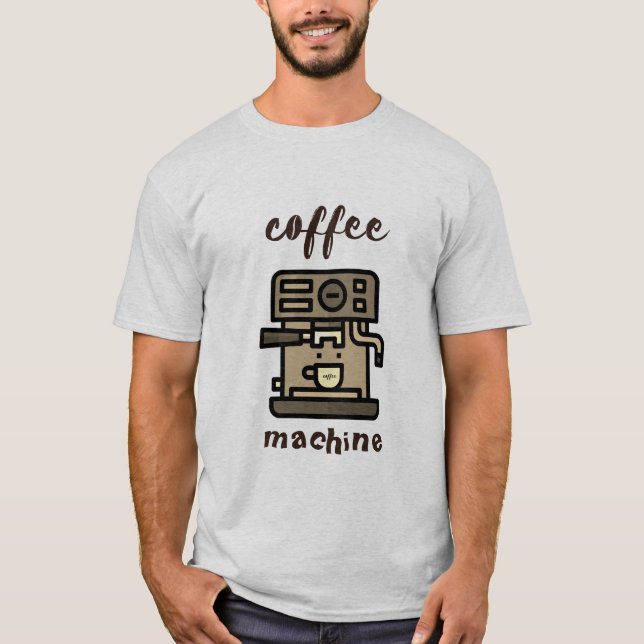 kaffe maskin T-Shirt (Framsida)