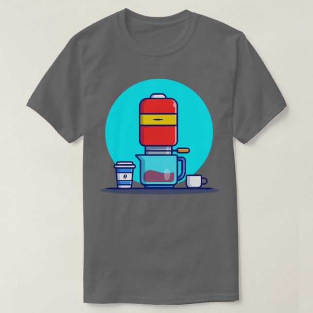 Kaffe Maskin V60 Mugg och Kopp T Shirt (Design framsida)