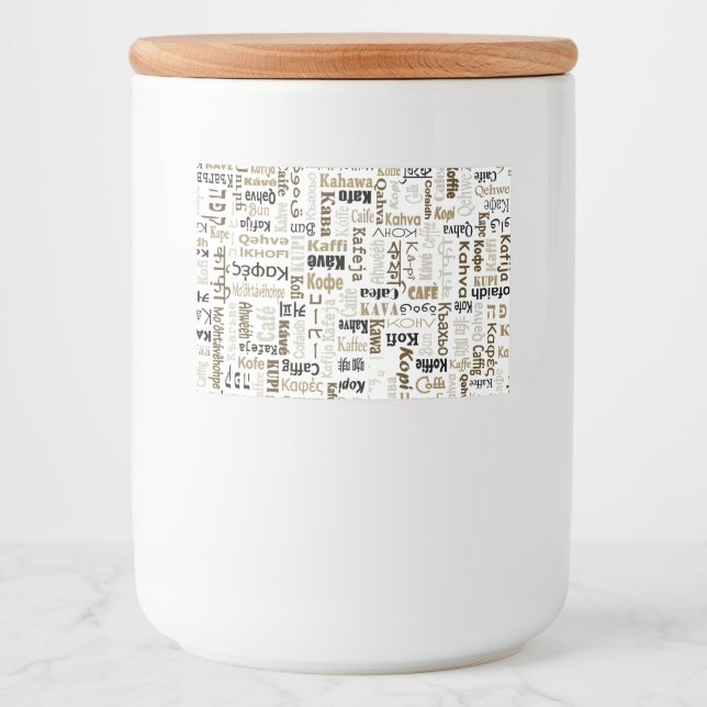 Kaffe Mat Etiketter (Framsida)