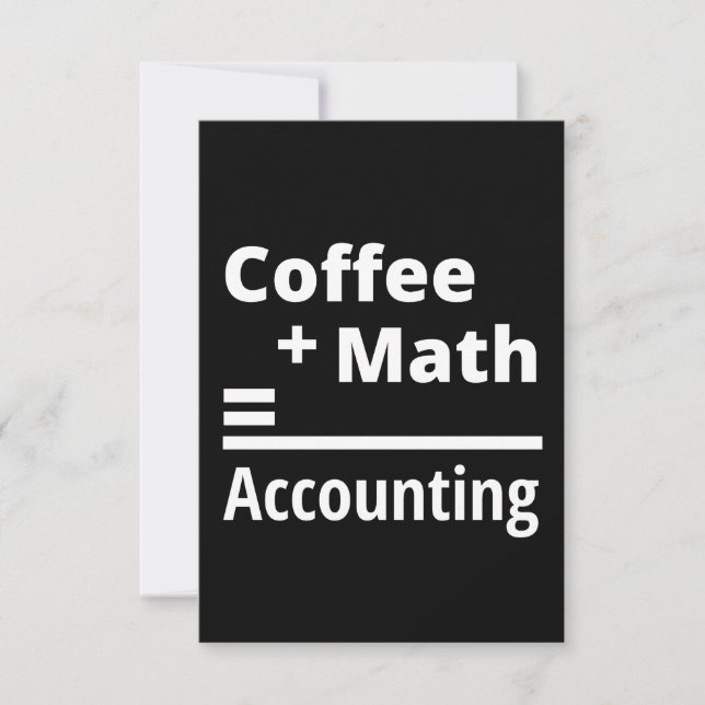 Kaffe + matematik = redovisning anteckningskort (Framsida)