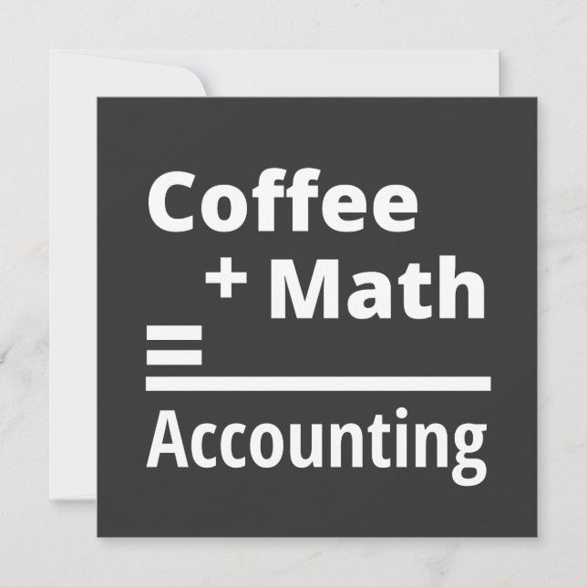 Kaffe + matematik = redovisning inbjudningar (Framsida)