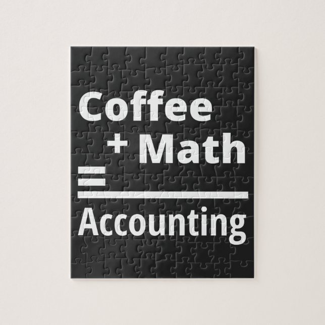 Kaffe + matematik = redovisning pussel (Vertikal)