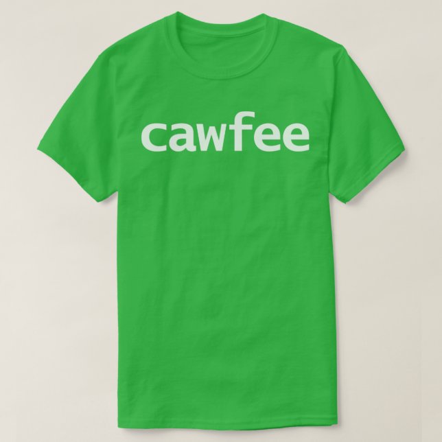 Kaffe med accenttypografi, vit text t shirt (Design framsida)