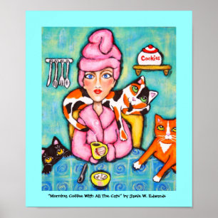 Kaffe med alla katter poster