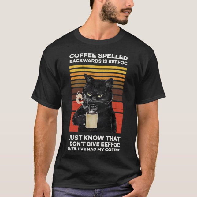 Kaffe med baksida är ECFFOC Arg Black Cat T Shirt (Framsida)