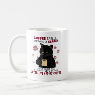 Kaffe med baksida är Eeffoc Funny Cats Drin Kaffemugg