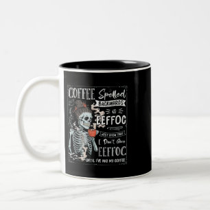 Kaffe med baksida är Eeffoc Funny Skeleton Två-Tonad Mugg