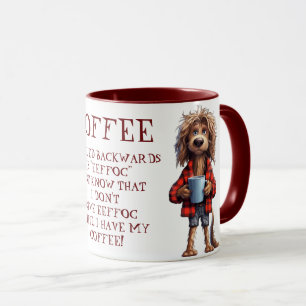 Kaffe med baksida är Eeffoc - Hund Mugg