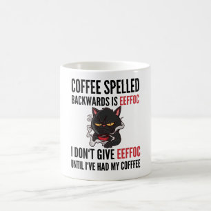 Kaffe med baksida är eeffoc - Katt Kaffemugg