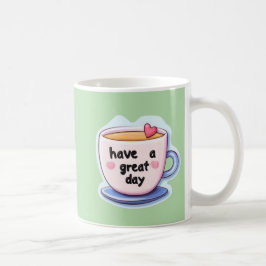 Kaffe med bättre dagstid Mugg - ett positivt famil