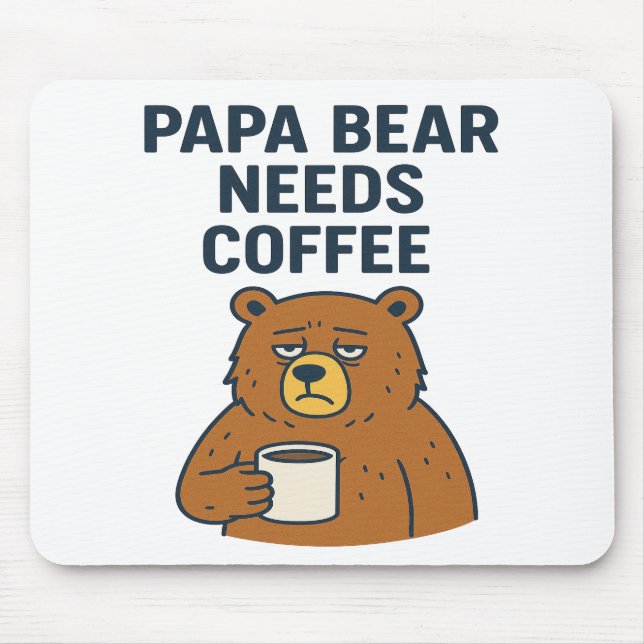 Kaffe med behov av pappa musmatta (Framsidan)