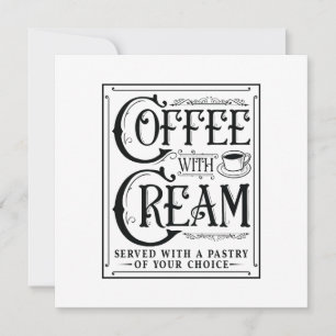 Kaffe med Cream Inbjudningar