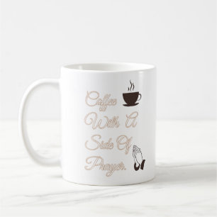 Kaffe med en sida av bön kaffemugg