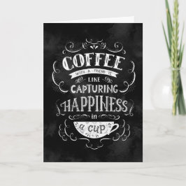 Kaffe med en vän är som lycka i Kopp Kort