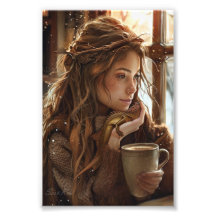 Kaffe med fotoutskrift av vänner