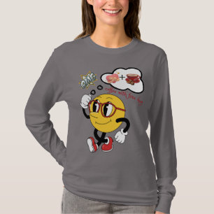 ☕ kaffe med fritt 🤗   Cute Emoji Women's T Shirt