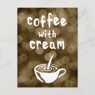 kaffe med gräddkommentarskort vykort