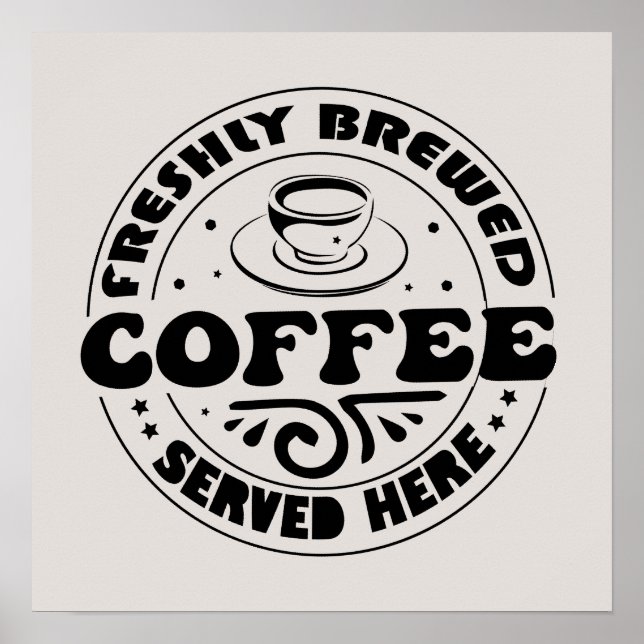 Kaffe med hett som säljs här hos leverantörer poster (Framsidan)