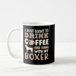 Kaffe med Hund Gift med boxer Drink Hand Kaffemugg