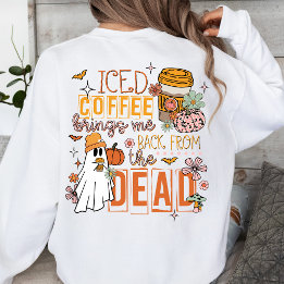 Kaffe med ischering för mig tillbaka från den döda t shirt