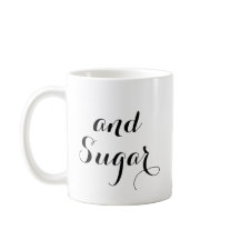 Kaffe med kräm- och sockermuggen