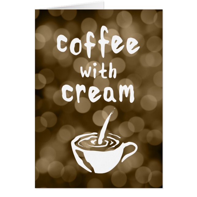 kaffe med krämbokech hälsningskort (Framsidan)