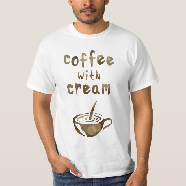 kaffe med krämbokech tee shirt (Framsida)
