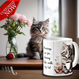 Kaffe med mitt katt kaffemugg