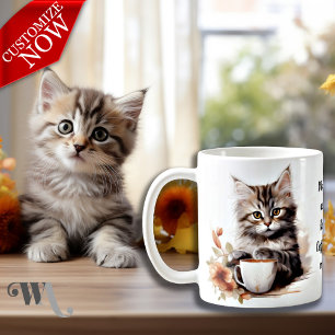 Kaffe med mitt katt kaffemugg